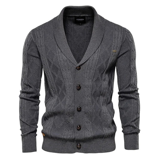 Men's Shawl Collar Cardigan Sweater