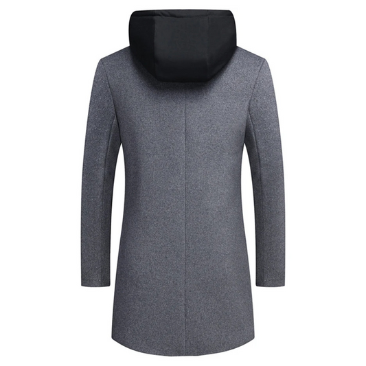 Two-Layer Hooded Coat for Men