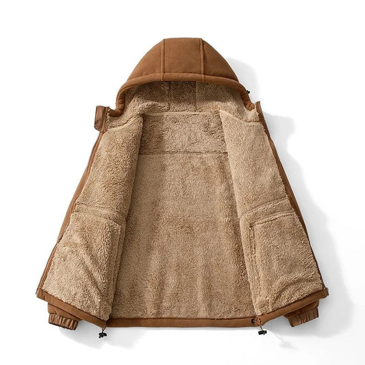 Fleece-Lined Hoodie Jacket