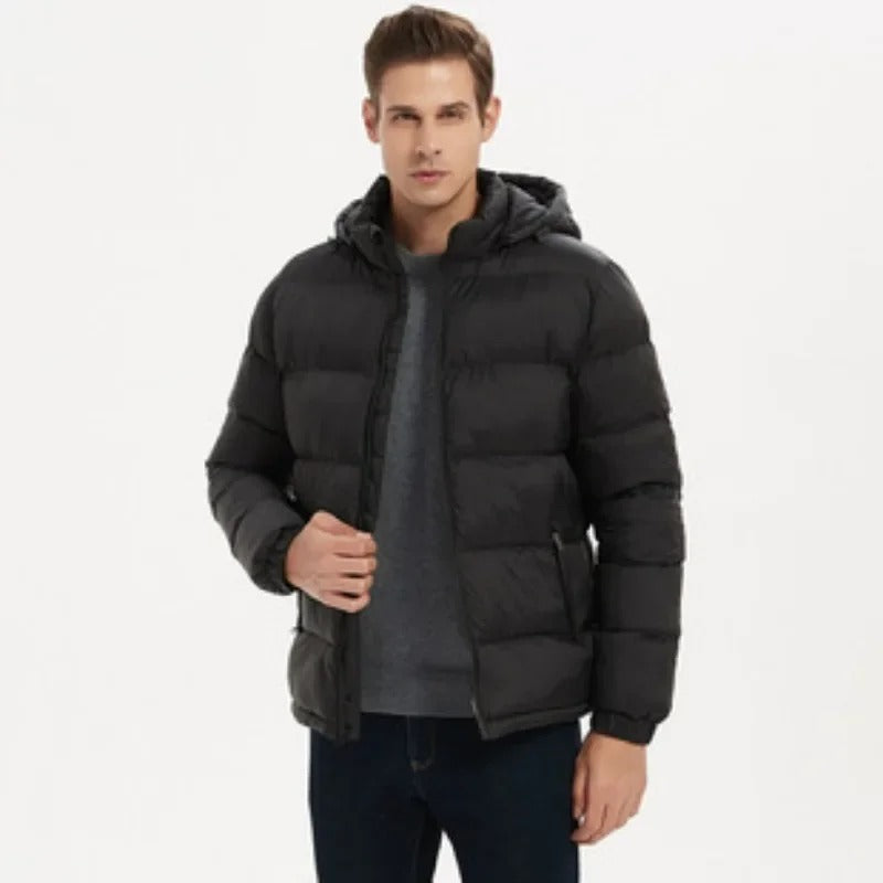Men's Padded Hooded Jacket Winter Coat