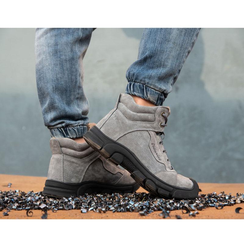 Men's Insulated Safety Work Shoes Gray - Harren Cole