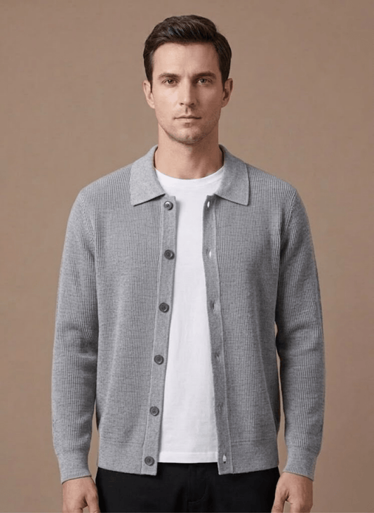 Men's Long-Sleeve Relaxed-Fit Cardigan - Harren Cole