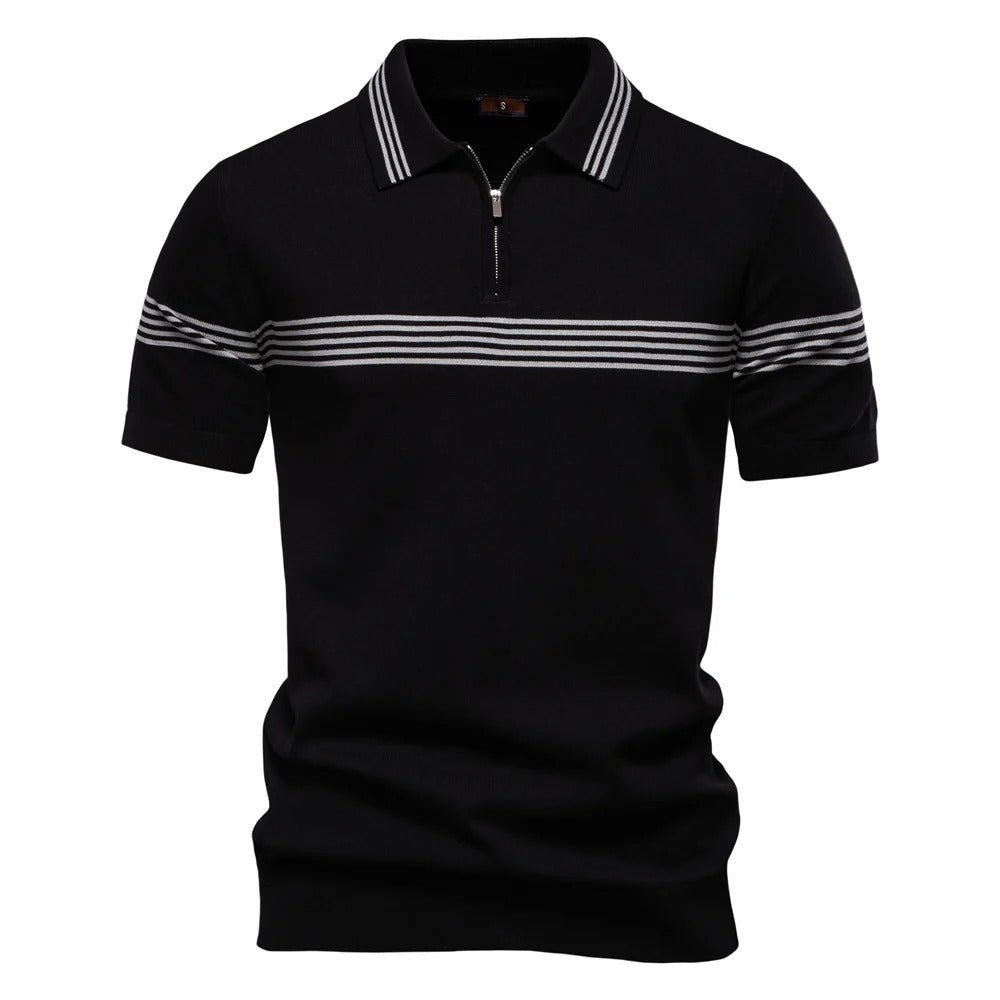 Vintage Knit Polo Shirt for Men - Harren Cole