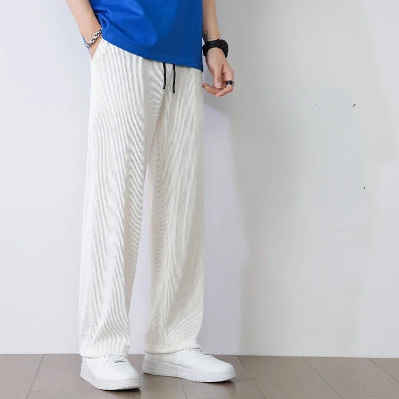 Wide Cut Textured Lounge Pants - Harren Cole
