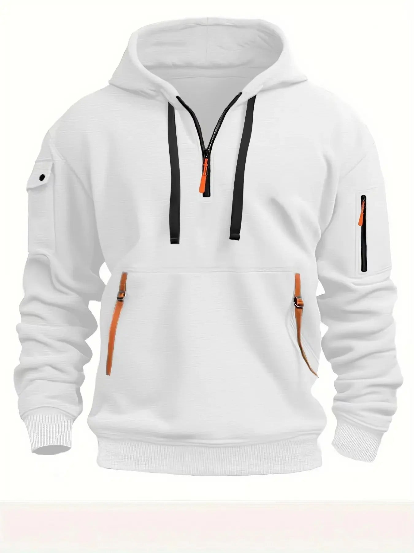 Sporty Zip Hoodie with Pockets