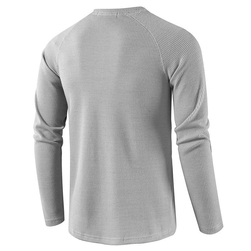 Classic Men's Henley Shirt Slim Fit Casual Top