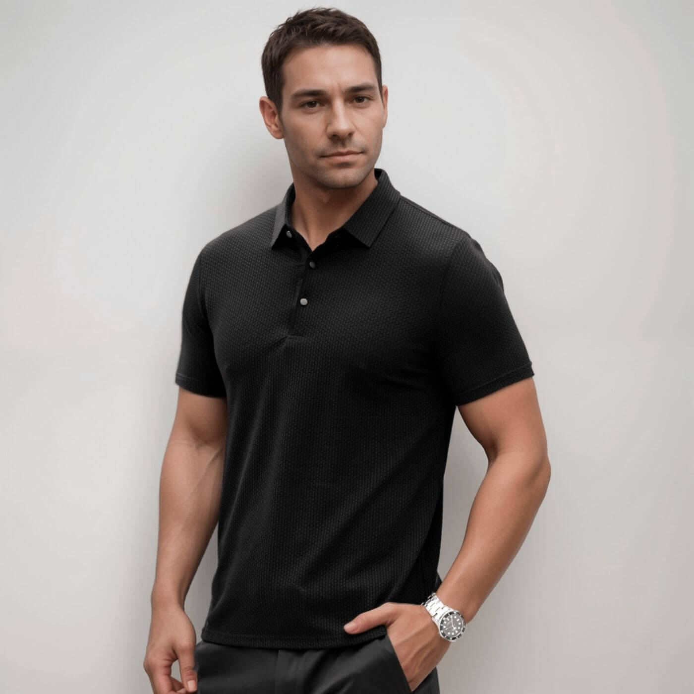 Men's Breathable Moisture-Wicking Polo Shirt