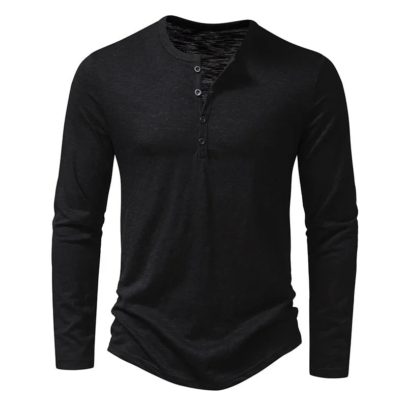 Men’s Long Sleeve Henley Shirt