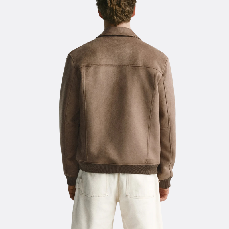 Men’s Biker Style Suede Jacket