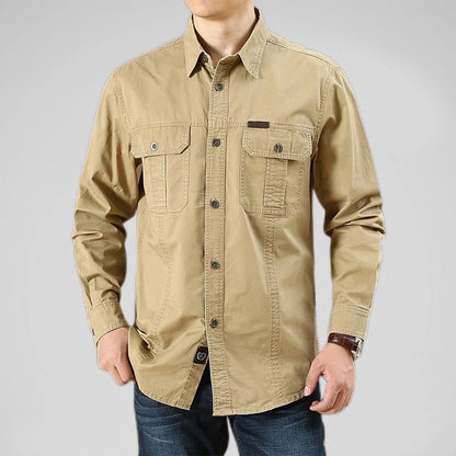 Classic Outdoor Button-Up Shirt for Men