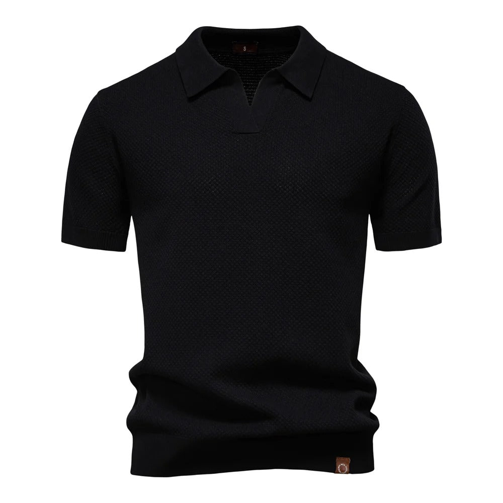 Men's Elegant Knit Polo Shirt