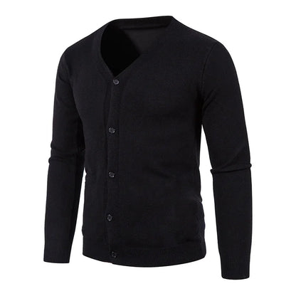 Classic Men's Wool Blend Cardigan Sweater