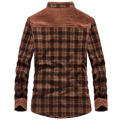 Men's Checked Shirt with Sherpa Lining