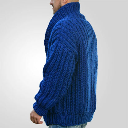 Double-Breasted Knit Cardigan Sweater