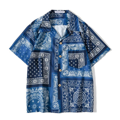 Bandana Print Hawaiian Shirt for Men