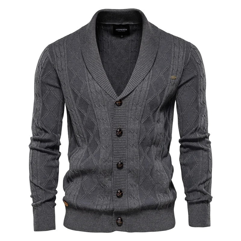 Men's Shawl Collar Cardigan Sweater
