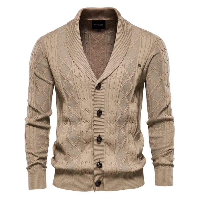 Men's Shawl Collar Cardigan Sweater