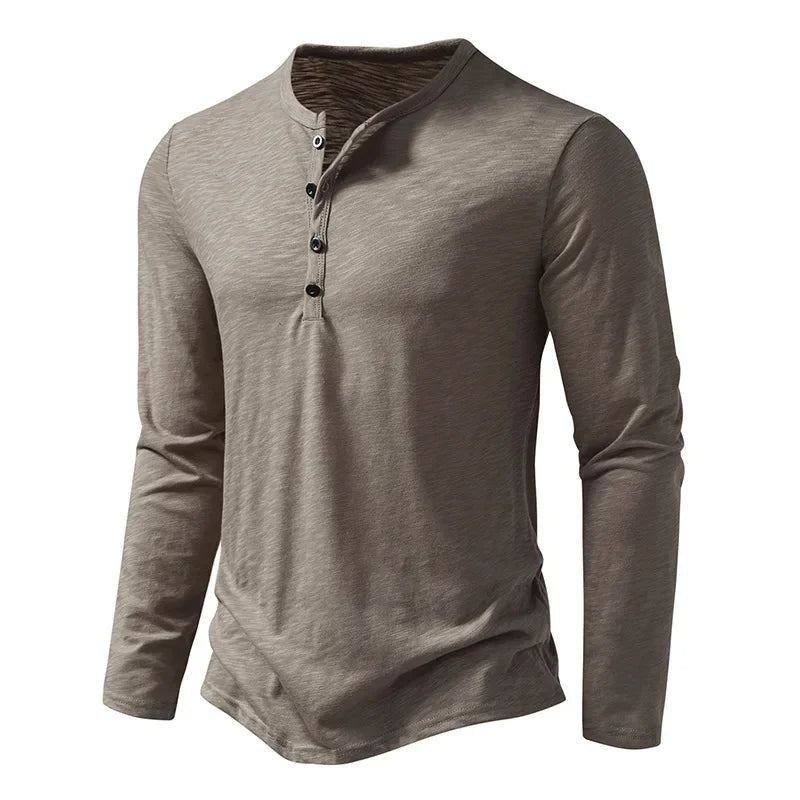 Men’s Long Sleeve Henley Shirt