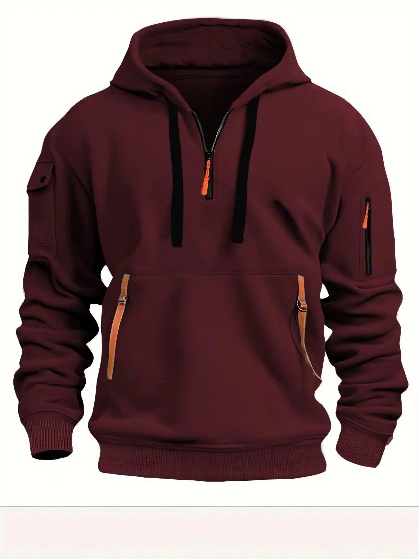 Sporty Zip Hoodie with Pockets