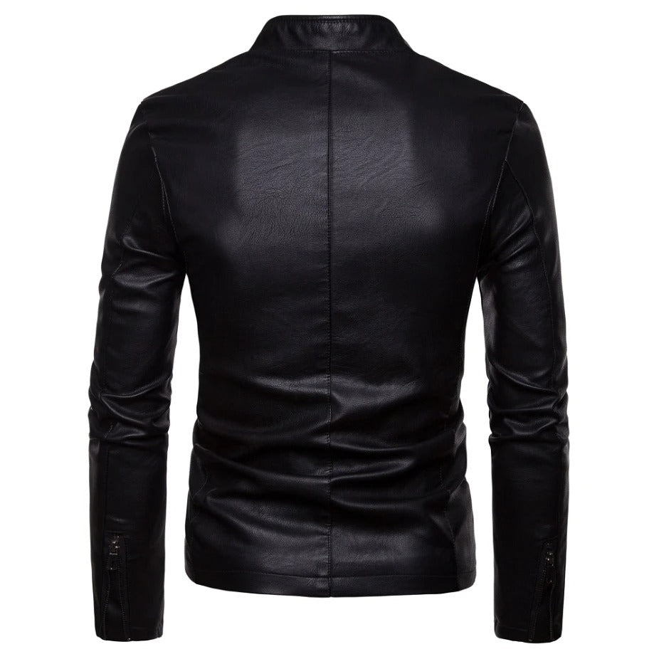 Minimalist Faux Leather Jacket