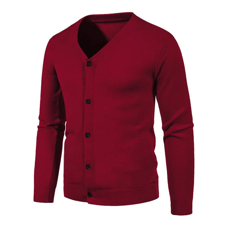 Classic Men's Wool Blend Cardigan Sweater
