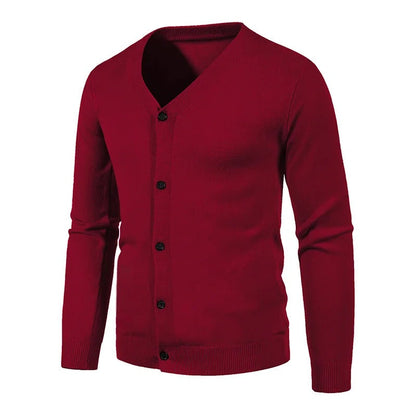 Classic Men's Wool Blend Cardigan Sweater