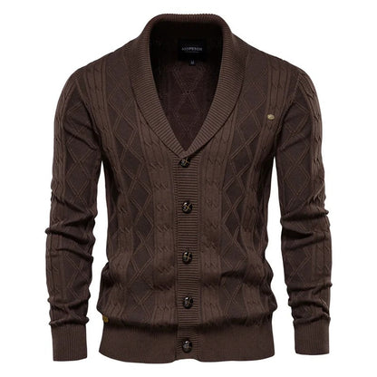 Men's Shawl Collar Cardigan Sweater