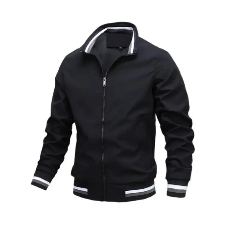 Men Lightweight Waterproof Bomber Windbreaker Jacket White
