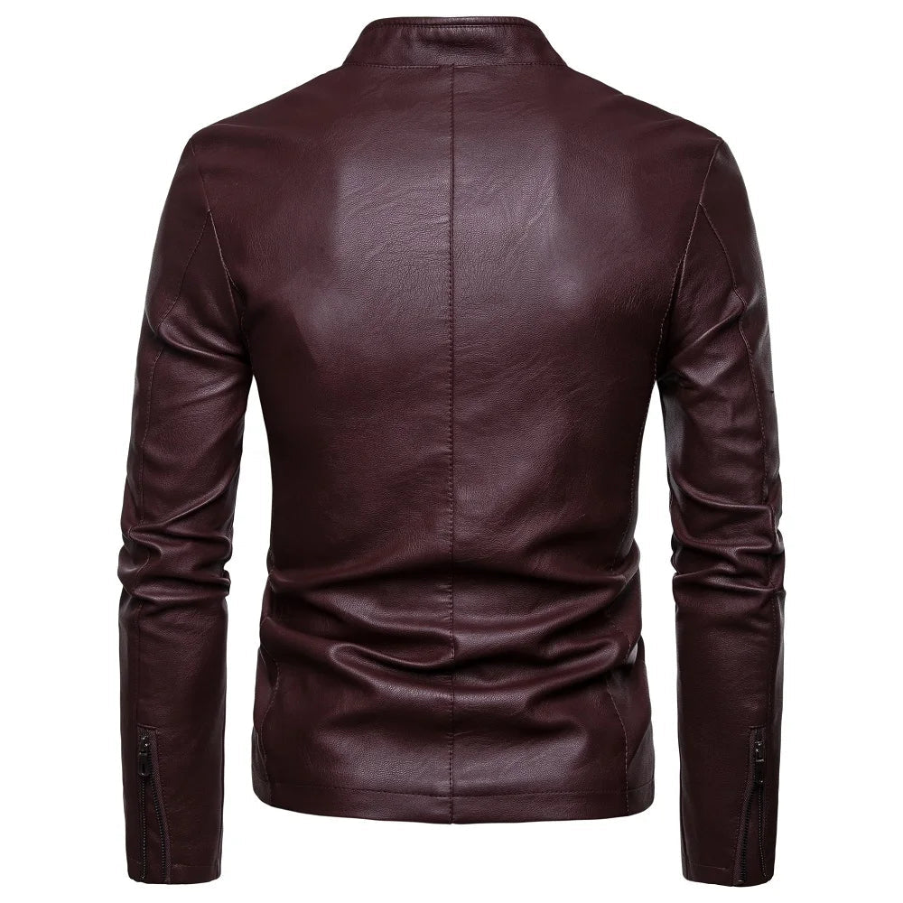 Minimalist Faux Leather Jacket