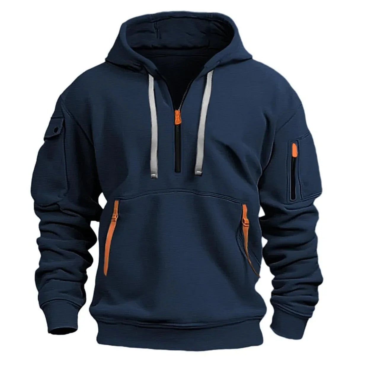 Sporty Zip Hoodie with Pockets