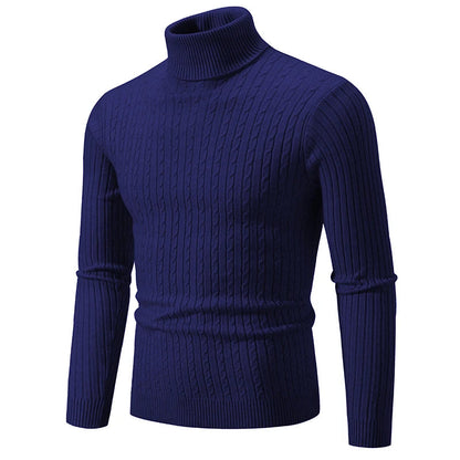 Cable Knit Turtleneck Sweater for Men