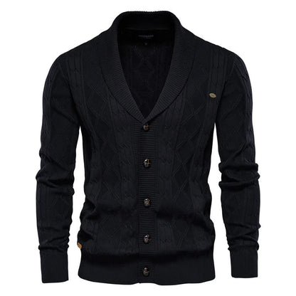 Men's Shawl Collar Cardigan Sweater