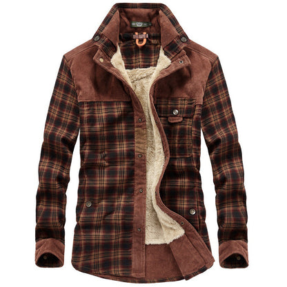 Men's Checked Shirt with Sherpa Lining