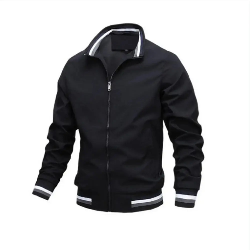Men Lightweight Waterproof Bomber Windbreaker Jacket White