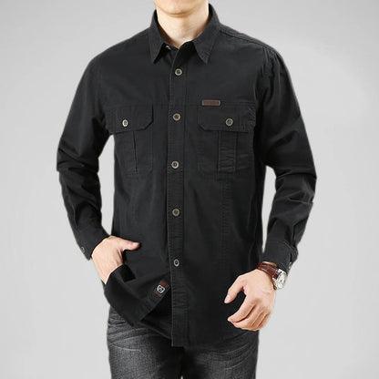 Classic Outdoor Button-Up Shirt for Men