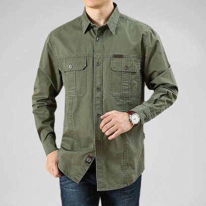 Classic Outdoor Button-Up Shirt for Men
