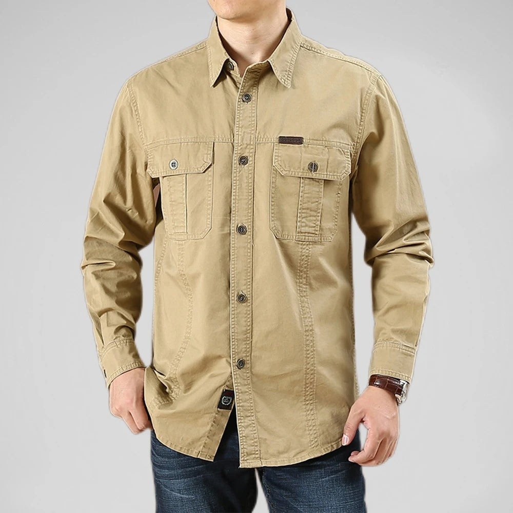 Classic Outdoor Button-Up Shirt for Men