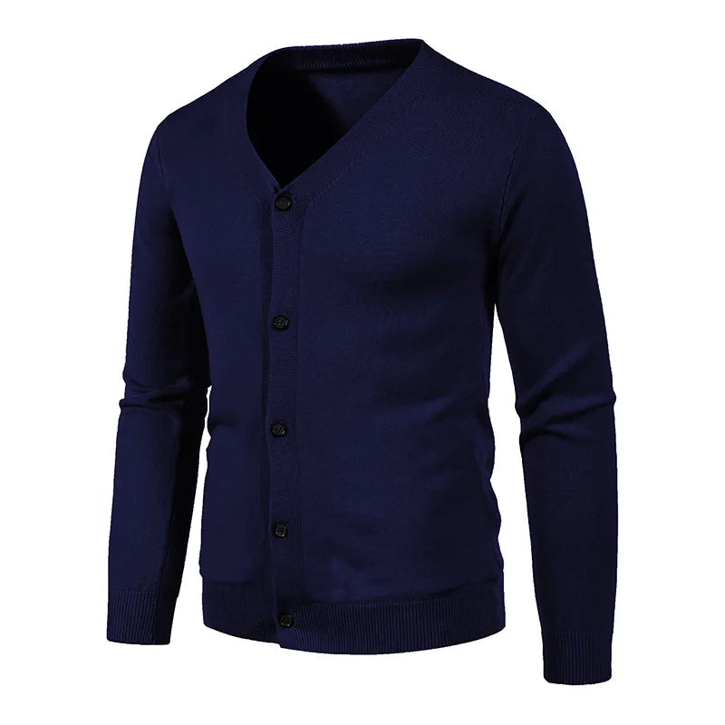 Classic Men's Wool Blend Cardigan Sweater
