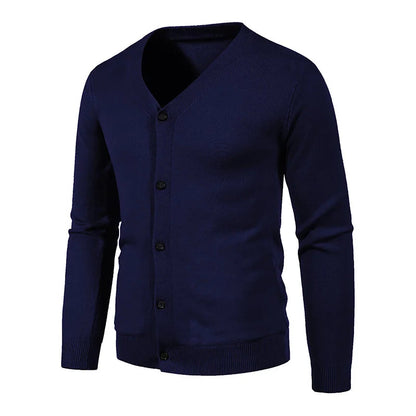 Classic Men's Wool Blend Cardigan Sweater
