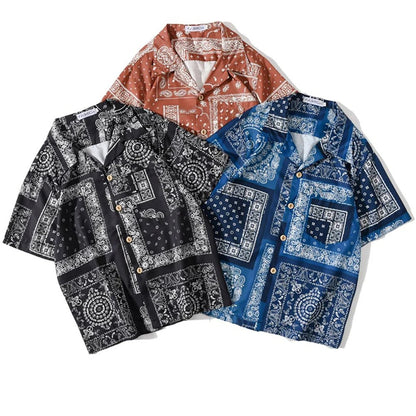 Bandana Print Hawaiian Shirt for Men