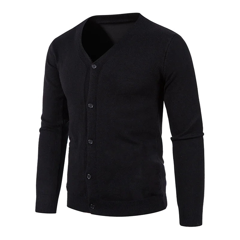 Classic Men's Wool Blend Cardigan Sweater