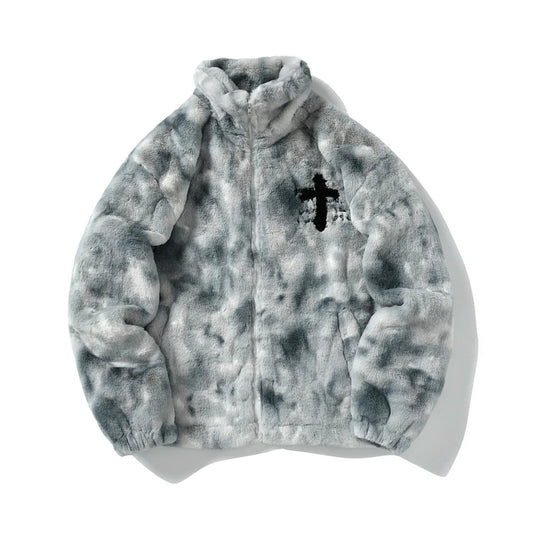 Men's Fluffy Fleece Jacket Cozy Outerwear
