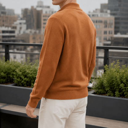 Cashmere Blend Button Front Sweater - Harren Cole
