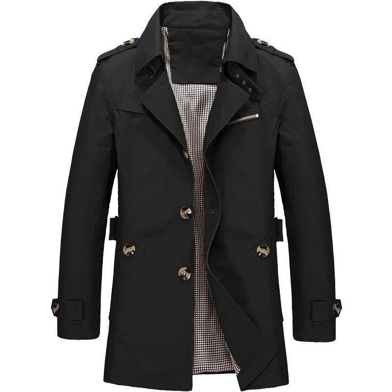 Classic Men’s Trench Coat Stylish Outerwear Jacket - Harren Cole