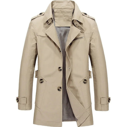 Classic Men’s Trench Coat Stylish Outerwear Jacket - Harren Cole