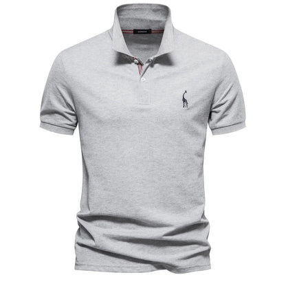 Classic Polo Shirt with Giraffe Embroidery for Men - Harren Cole