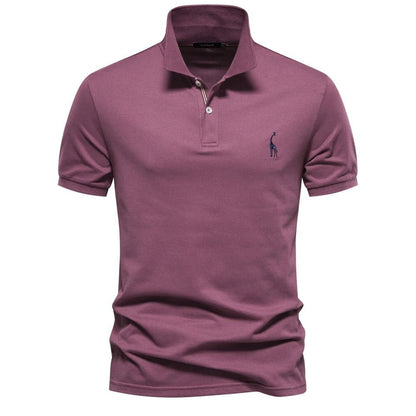Classic Polo Shirt with Giraffe Embroidery for Men - Harren Cole