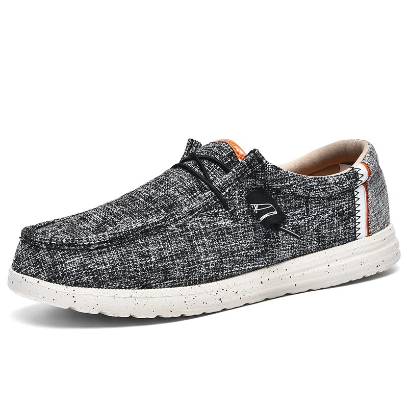 Comfortable Denim Slip - On Sneakers with Contrast Details - Harren Cole