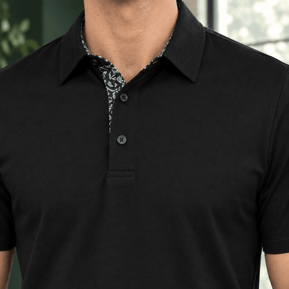 Contrast Collar Short Sleeve Polo Shirt - Harren Cole