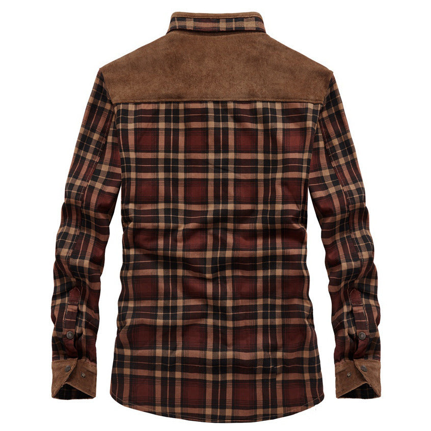 Men's Checked Shirt with Sherpa Lining